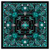 Hot Leathers BAB1072 Ladies Blue Paisley Skulls Bandana