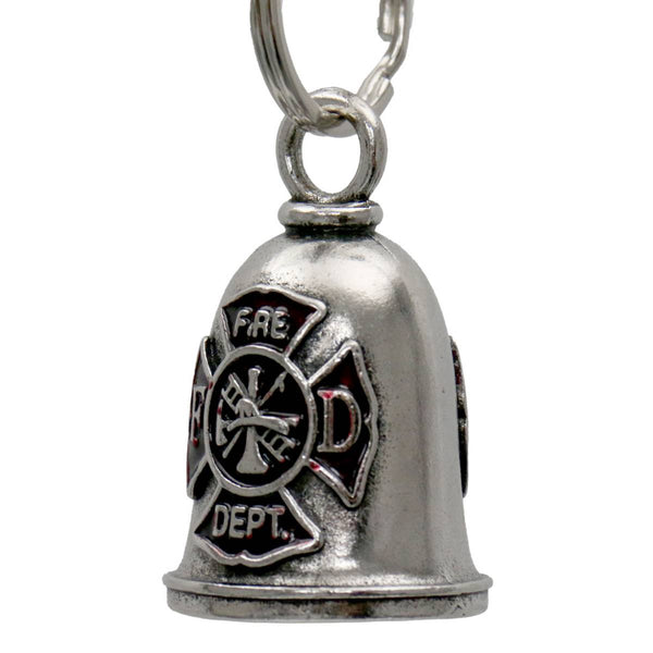 Milwaukee Leather MLB9061 Fire Dept Motorcycle Good Luck Bell w/ Key Ring-Key Chain Accessory for Bikers