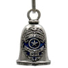 Milwaukee Leather MLB9062 Police Badge Motorcycle Good Luck Bell w/ Key Ring-Key Chain Accessory for Bikers