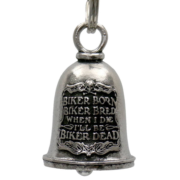 Milwaukee Leather MLB9073 Biker Born Motorcycle Good Luck Bell w/ Key Ring-Key Chain Accessory for Bikers