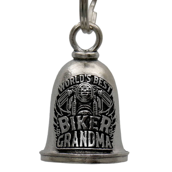 Milwaukee Leather MLB9075 Biker Grandma Motorcycle Good Luck Bell w/ Key Ring-Key Chain Accessory for Bikers