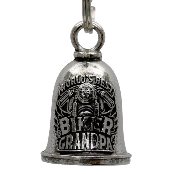 Milwaukee Leather MLB9076 Biker Grandpa Motorcycle Good Luck Bell w/ Key Ring-Key Chain Accessory for Bikers