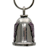 Milwaukee Leather MLB9090 Purple Curly Butterfly Motorcycle Good Luck Bell w/ Key Ring-Key Chain Accessory for Bikers