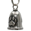 Milwaukee Leather MLB9092 Dog Paw Motorcycle Good Luck Bell w/ Key Ring-Key Chain Accessory for Bikers