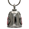 Milwaukee Leather MLB9106 F Cancer Motorcycle Good Luck Bell w/ Key Ring-Key Chain Accessory for Bikers