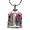 Milwaukee Leather MLB9107 Girly Skull Motorcycle Good Luck Bell w/ Key Ring-Key Chain Accessory for Bikers