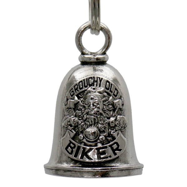 Milwaukee Leather MLB9108 Grouchy Biker Motorcycle Good Luck Bell w/ Key Ring-Key Chain Accessory for Bikers