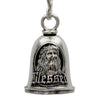 Milwaukee Leather MLB9112 Jesus Motorcycle Good Luck Bell w/ Key Ring-Key Chain Accessory for Bikers