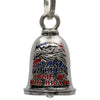 Milwaukee Leather MLB9115 Land of the Free Eagle Motorcycle Good Luck Bell w/ Key Ring-Key Chain Accessory for Bikers