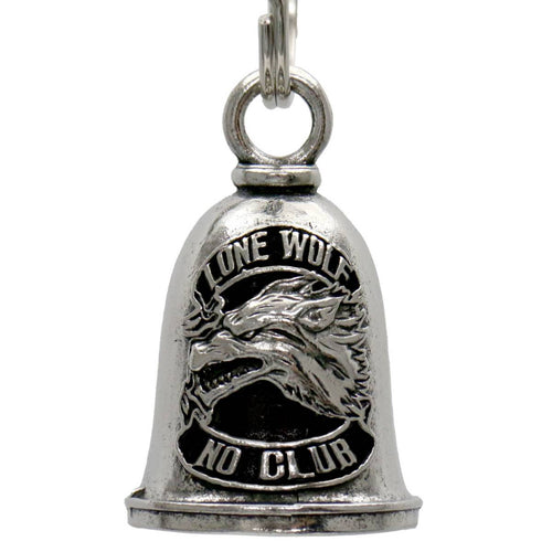 Milwaukee Leather MLB9118 Lone Wolf Motorcycle Good Luck Bell w/ Key Ring-Key Chain Accessory for Bikers