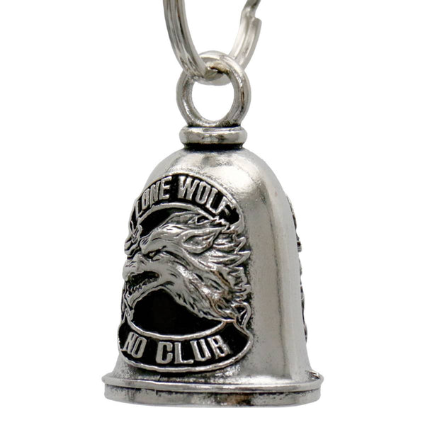 Milwaukee Leather MLB9118 Lone Wolf Motorcycle Good Luck Bell w/ Key Ring-Key Chain Accessory for Bikers