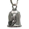 Milwaukee Leather MLB9130 Praying Hands Motorcycle Good Luck Bell w/ Key Ring-Key Chain Accessory for Bikers