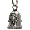 Milwaukee Leather MLB9134 Rose Skull Motorcycle Good Luck Bell w/ Key Ring-Key Chain Accessory for Bikers