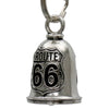 Milwaukee Leather MLB9135 Route 66 Motorcycle Good Luck Bell w/ Key Ring-Key Chain Accessory for Bikers