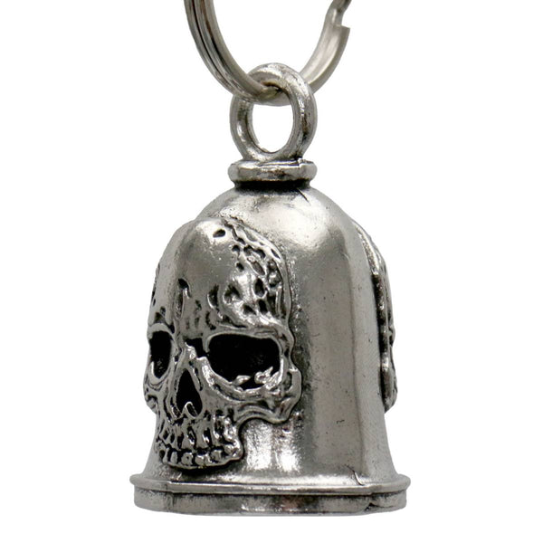 Milwaukee Leather MLB9138 Skull Bell Motorcycle Good Luck Bell w/ Key Ring-Key Chain Accessory for Bikers