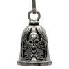 Milwaukee Leather MLB9139 Skull Ghost Motorcycle Good Luck Bell w/ Key Ring-Key Chain Accessory for Bikers