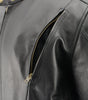 M-Boss Motorcycle Apparel BOS11510 Men’s ‘Speed’ Black Cowhide Leather Motorcycle Riding Jacket