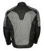 M Boss Motorcycle Apparel BOS11701 Men's Black/Grey Nylon Motorcycle Racer Riding Jacket with Mesh Panel Black