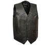 M Boss Motorcycle Apparel BOS13513 Men's Black Classic Leather Motorcycle Rider Vest