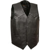 M-Boss Motorcycle Apparel BOS13514T Men’s Black Classic Western Style Conceal/Carry Biker Leather Vest in TALL SIZES