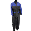 M-Boss Motorcycle Apparel BOS19500 Men’s Black and Blue 2-Piece Motorcycle Rain Suit