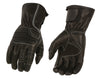 M Boss Motorcycle Apparel BOS37500 Men's Black Thermal Lined Padded Back Gauntlet Gloves with Reflective Piping