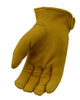 M Boss Motorcycle Apparel BOS37545 Men's Yellow Full Grain Deerskin Leather Motorcycle Gloves