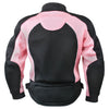 Xelement CF508 Women's Guardian Black and Pink Mesh Protective Motorcycle Rider Jacket w/ CE Armor Protection