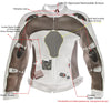 Xelement CF511 Men's Guardian Black and Silver Mesh Protective Motorcycle Rider Jacket w/ CE Armor Protection