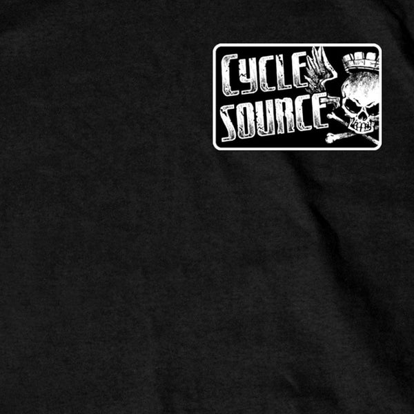 Hot Leathers CSM1015 Official Cycle Source Logo Black T-Shirt