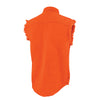 Milwaukee Leather DM1003 Men's Orange Lightweight Denim Shirt with with Frayed Cut Off Sleeveless Look