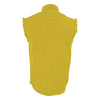 Milwaukee Leather DM4008 Men's Yellow Lightweight Denim Shirt with Vintage and Frayed Sleeveless Look