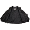 Event Leather ELL4900 Women's Classic Black Genuine Leather Side Laced Motorcycle Riders Vest w/ 9 Patches