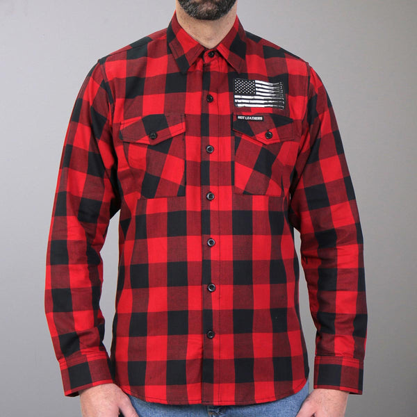 Hot Leathers FLM2110 Men's 'Bullets' Flannel Long Sleeve Shirt