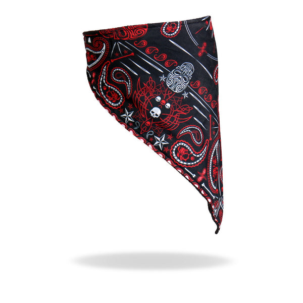 Hot Leathers FWC1004 Red Paisley Face Wrap Neck Warmer