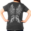 Hot Leathers GLD1507 Ornate Angel Wings Curvy Ladies T-Shirt