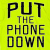 Hot Leathers GMD1410 Mens 'Put The Phone Down' Safety Green T-Shirt