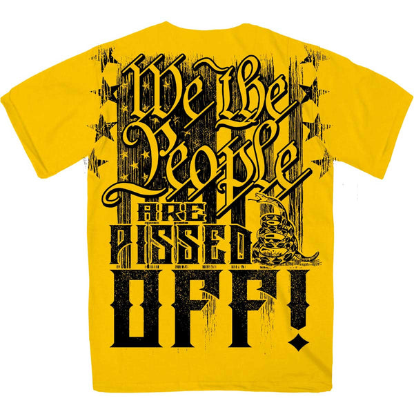 Hot Leathers GMD1507 Men's Yellow We The People Are Pissed Off T-Shirt