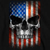 Hot Leathers GMS2483 Men's Long Sleeve Patriot Skull Black Shirt