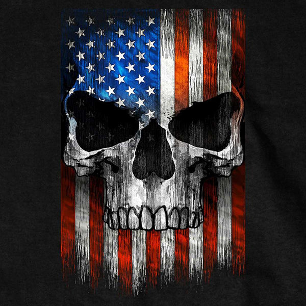 Hot Leathers GMT3483 Men’s Shooter Skull Patriotic Sleeveless Black Tank Top Shirt