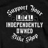 Hot Leathers GSB274 Men’s ‘Support Your Local Bike Shop’ Black Short Sleeve T-Shirt