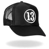 Hot Leathers GSH1003 13 Black Trucker Hat