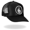 Hot Leathers GSH1004 Middle Finger Black Trucker Hat