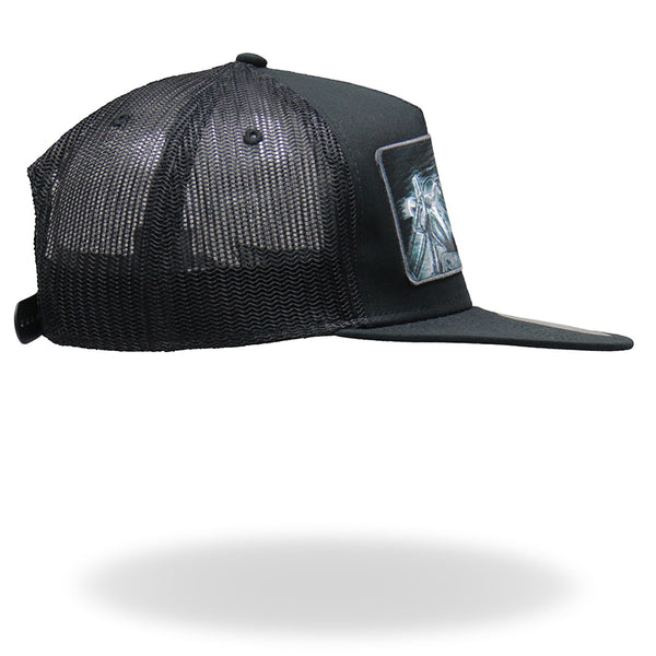 Hot Leathers GSH1019 Black ‘Assassin Rider’ Snap Back Hat