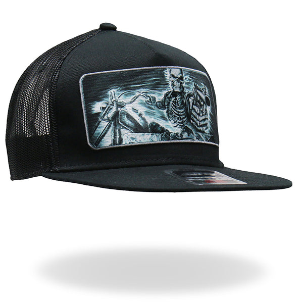 Hot Leathers GSH1019 Black ‘Assassin Rider’ Snap Back Hat