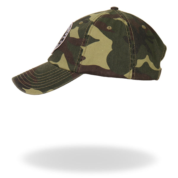 Hot Leathers GSH3001 2nd Amendment Washed Camo Ball Cap