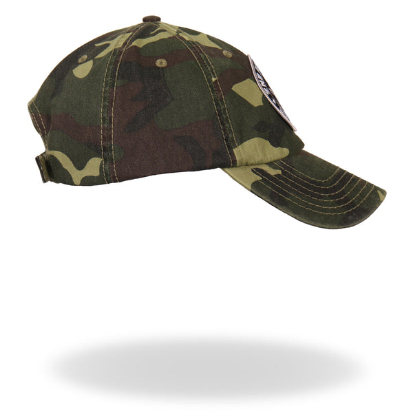 Hot Leathers GSH3001 2nd Amendment Washed Camo Ball Cap