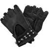 Hot Leathers GVL1010 Ladies Fingerless Gel Palm Gloves with Studs