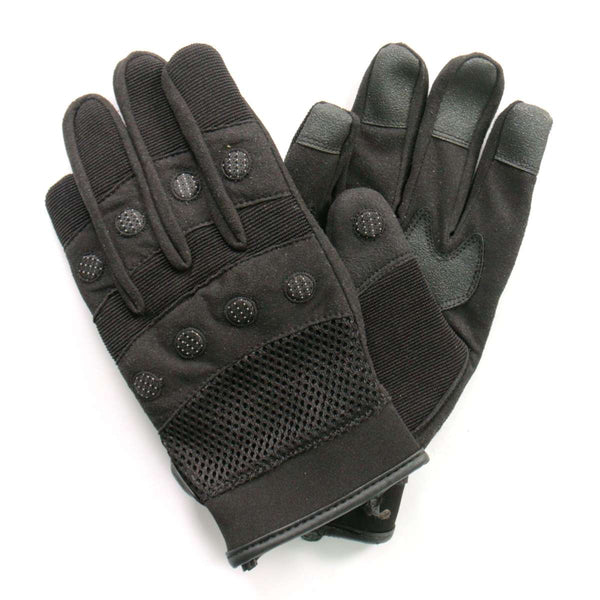 Hot Leathers Textile Padded Knuckle Mechanic Gloves GVM2101