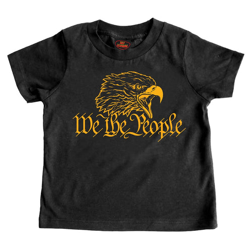 Hot Leathers GYS1059 Kids Black We the People Short Sleeve T-Shirt